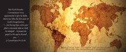 Faith Promise Card - World Map - Back